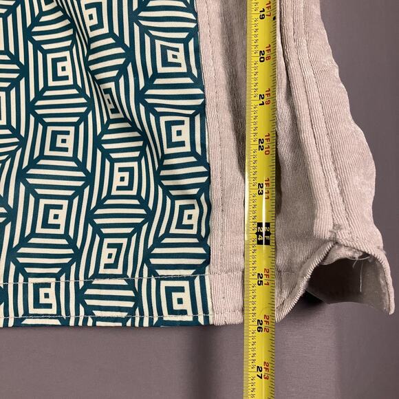 Lovesac Pillow Cover Geometric Pattern Gray Blue Large 33x27 Replacement Velour - Picture 16 of 16